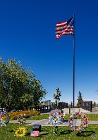 Alaska-011 The Anchorage Veterans Memorial in Delaney Park