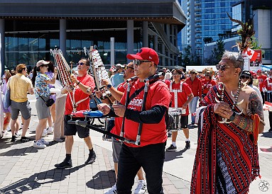 Vancouver-026 After the dance groups, several Filipino social clubs paraded around Canada Place similar to New Orleans-style main and second line parades.