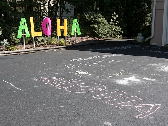 Aloha signs to the brunch in Myra and Reivan's back yard Aug 28, 2016 2:09 PM