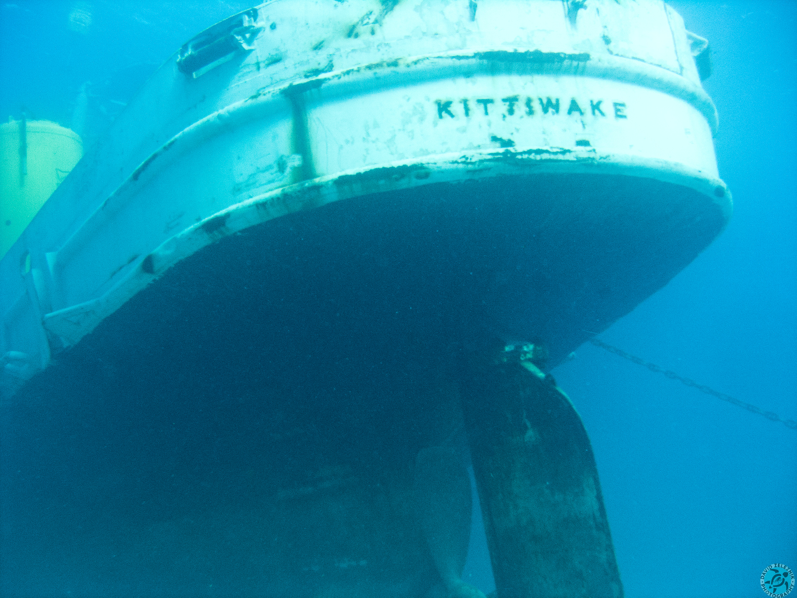 View of the stern of the USS Kittiwake