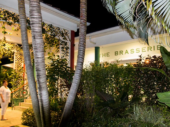 In all the years we've been going to Grand Cayman, we had never eaten at  The Brasserie  until this trip. We are now duly chastised on what we had been missing. It is the only "farm to table" restaurant on an island that has no real farms! Chef Dean Max runs his own fishing boats, has his own chicken coops, and has a larged raised-bed garden behind the restaurant that supplies all of the produce. Really phenomenal, the restaurant has an associated market deli where we stopped later in the week for lunch. Jan 20, 2014 8:50 PM : Grand Cayman