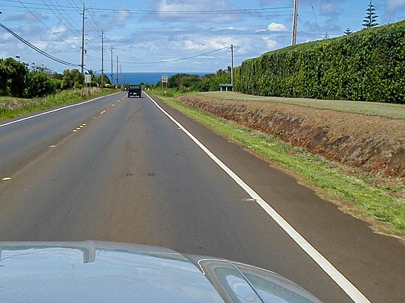 Hawaii2001-001 Driving from the airport to our timeshare on the North shore of Kauai