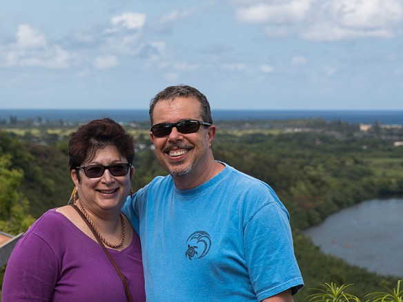 Dave and Max, overlooking the Wailua River May 14, 2014 3:40 PM : David Zeleznik, Kauai, Maxine Klein
