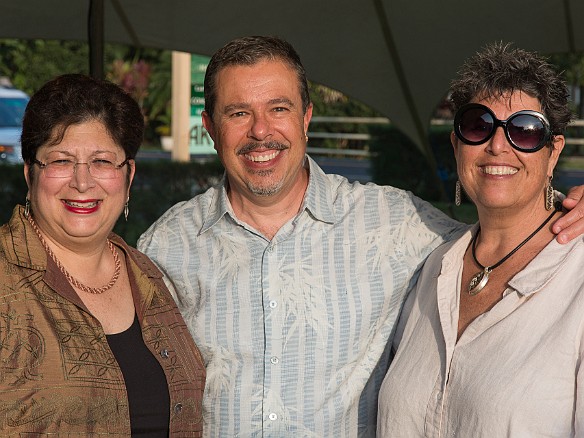Max, Dave, and Deb are smiling thinking about the culinary delights to follow May 22, 2014 6:18 PM : David Zeleznik, Debra Zeleznik, Kauai, Maxine Klein