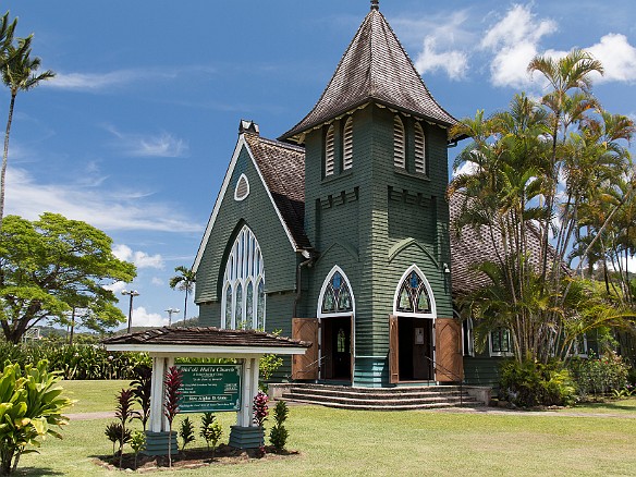 The  Wai`oli Hui`ia Church  in Hanalei was established by missionaries in 1834 and is on the National Register of Historic Places May 15, 2016 1:30 PM