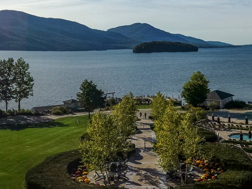 The Sagamore's beautiful terrace and lawn leads to expansive views over Lake George Sep 26, 2015 9:10 AM