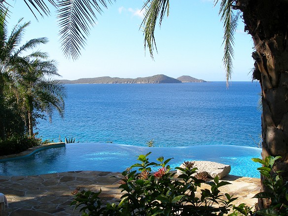 The spa has its own pool on top of a point that looks out at Great Dog island Feb 3, 2007 3:48 PM : BVI, Virgin Gorda 2007-02