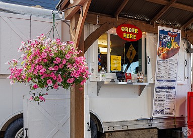 Alaska-026 Best bet for a quick lunch in Anchorage is International House of Hotdogs- a food truck on blocks that serves up some amazing eats πππ