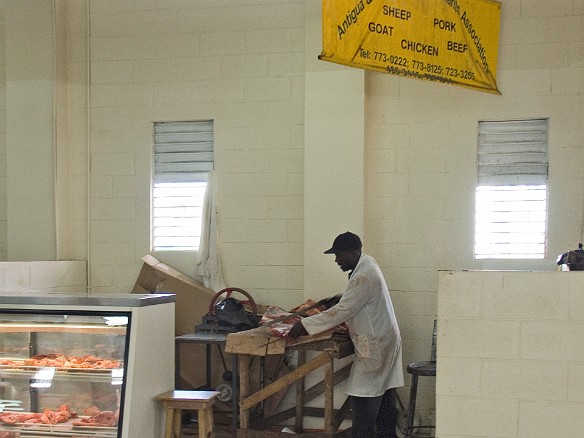 Then we visited the meat market, where the Antigua & Barbuda Small Ruminants Association was hacking up various naughty bits Jan 10, 2009 10:50 AM