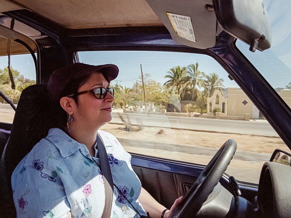 CaboSanLucas-003 Max starts to enjoy driving in the land of dirt roads and no traffic rules