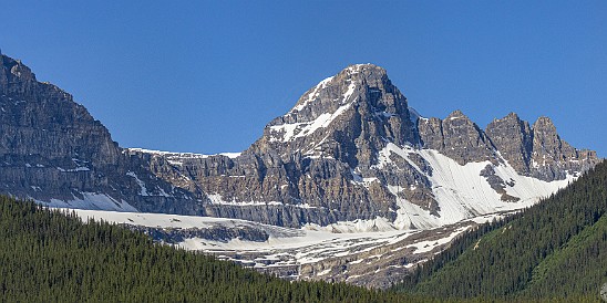 ColumbiaIcefield-003 Heading south from Jasper to the Columbia Icefield, we passed Diadem Peak which rises to 11,060 ft