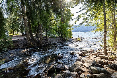 LakeMcDonald-006 Snyder Creek emptying into Lake McDonald