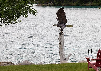 Jasper-006 Dinner wasn't until 6:30, so we had time to explore the grounds on Beauvert Lake