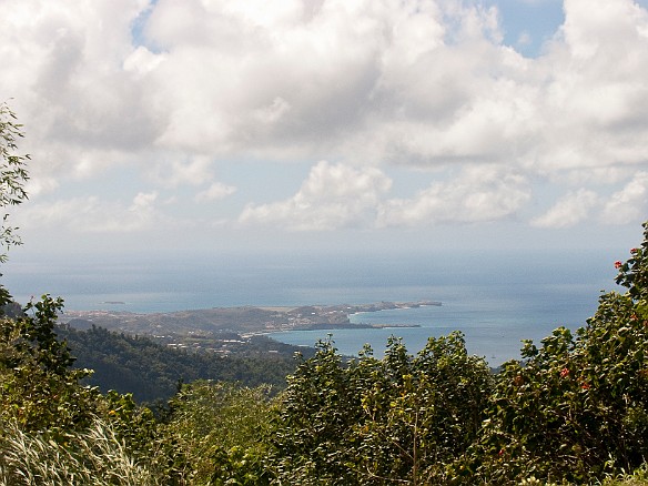 Coming out of Grand Etang, there was a nice view looking back towards the coast Jan 14, 2010 12:30 PM : Grenada, SilverSea Caribbean Cruise 2010