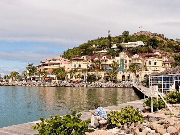 The picturesque Marigot harbor Jan 16, 2010 8:18 AM : SilverSea Caribbean Cruise 2010, St. Martin