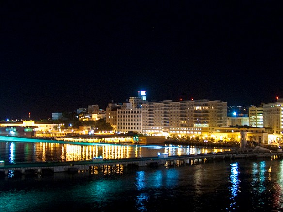 A look back at Old San Juan just before we get underway Jan 18, 2010 10:14 PM : Puerto Rico, San Juan, SilverSea Caribbean Cruise 2010