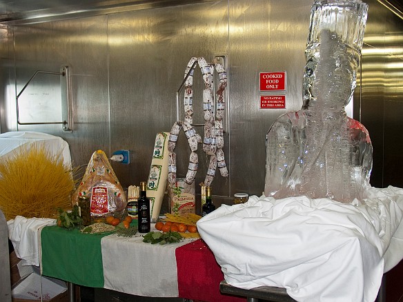 Salami and ice sculptures Jan 20, 2010 12:39 PM : SilverSea Caribbean Cruise 2010