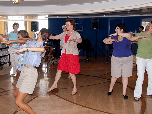 Attempts at the tango were met with varying degrees of success Jan 20, 2010 2:18 PM : Maxine Klein, SilverSea Caribbean Cruise 2010