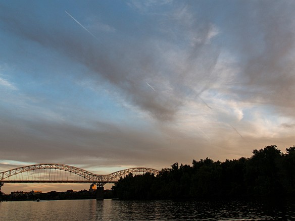 Time to turn around and head back as the sky starts filling with color Sep 14, 2014 6:53 PM : sunset