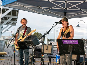 Local Honey "On The Dock" Erin Smith and Frank Natter rock out as Local Honey, Sept 3, 2020
