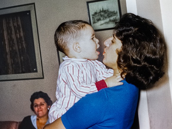 MyraReivan3rdAnniversary-006 My aunt Lynn and me, with grandma Gladys looking on