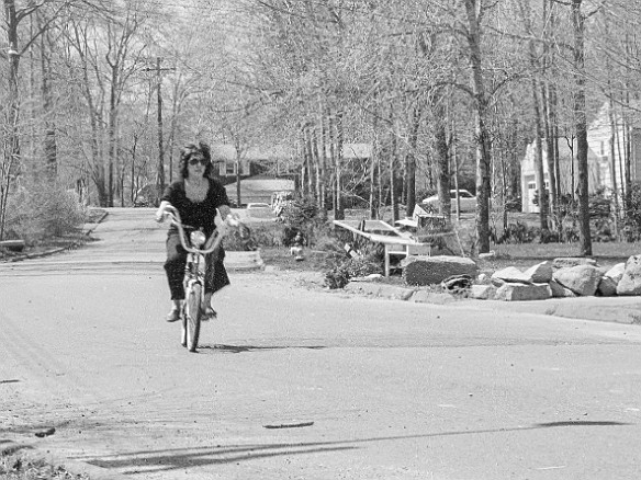 LynnLearnsToRideBike1972 My Aunt Lynn learns to ride a bicycle as an adult for the first time