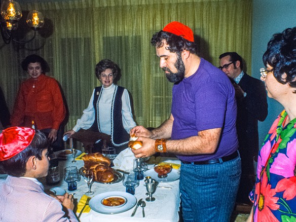 Deb BatMitzvah-008 In the back, Bertha Atkin, my mother's older sister Dolores Ebert and her husband Eugene. In the foreground, a very young Larry Ebert, Reivan, and Myra