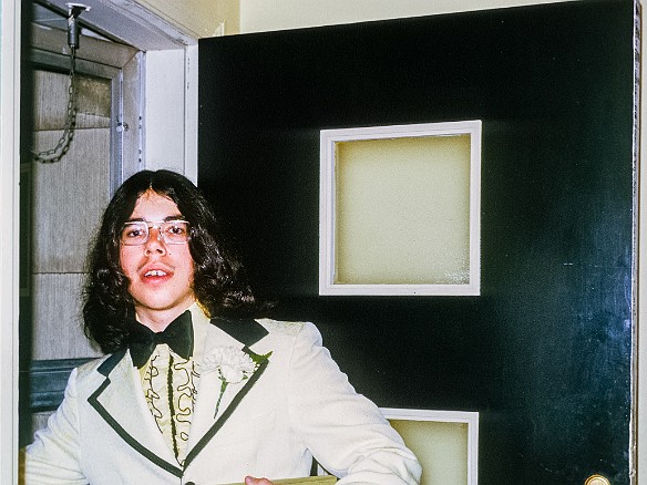 JuniorProm1974-005 Heading out with corsage in-hand