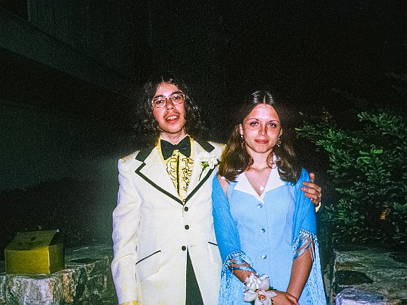 JuniorProm1974-006 My prom date Susana van der Poll and I. Her family was well-off from 