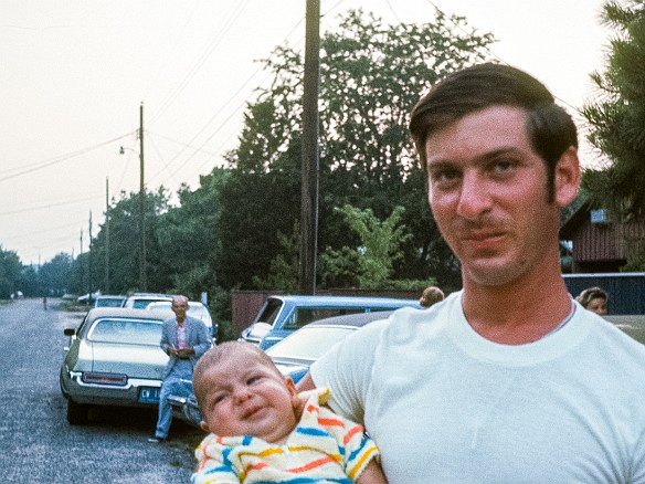 RehobothBeach1972-007 Jeff Rosenbloom with Keith, and grandpa Ben Kipnis in the background