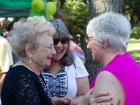 Dolores, Eileen and Myra Aug 28, 2016 10:39 AM : Dolores Ebert, Eileen Zavos, Lester Sharlach, Myra Zeleznik