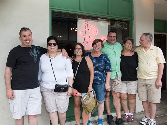 The sated but happy crew- Dave, Max, Laura, Karen, Chris, Deb, and Jay May 13, 2016 12:50 PM : Chris Freeman-Clark, David Zeleznik, Debra Zeleznik, Jay Wilkowski, Karen Muldrow, Laura Freeman-Clark, Maxine Klein