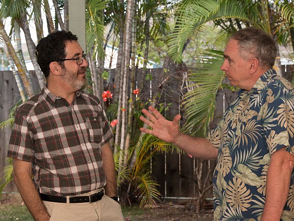 Friday night shabbat dinner was at the home of Deb and Mary's friends, Dana and Craig Washofsky. Rabbi Peter Schaktman and Mary's brother Jay. May 13, 2016 6:51 PM : Jay Wilkowski, Peter Schaktman