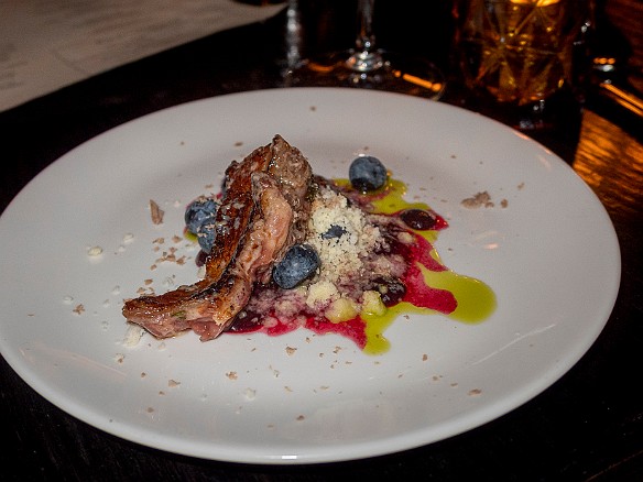 The Essex 2nd Anniversary Dinner-008 Squab with wild blueberries and juniper
