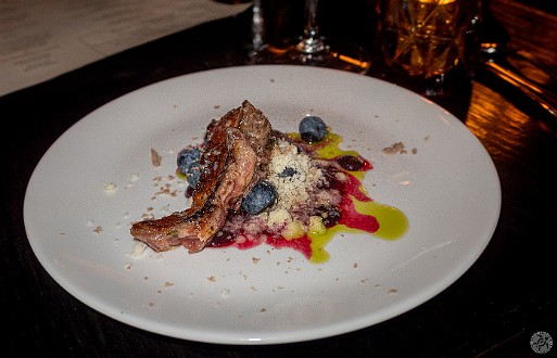 The Essex 2nd Anniversary Dinner-008 Squab with wild blueberries and juniper