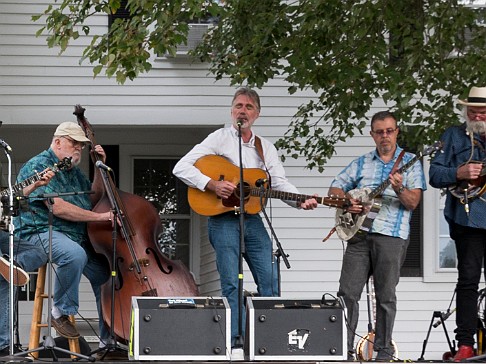Farm Day 2017-005 Thirty years on, Mountain Laurel bluegrass reunited with Dick Neal, Don Snyder, Chris Teskey, Glenn Behrle, and myself on National-steel banjo