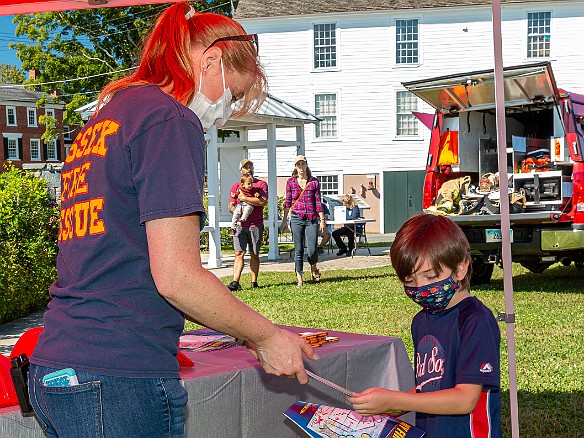 FireboatsAndFirefighters-20210911-025 Helmets and activity books were handed out