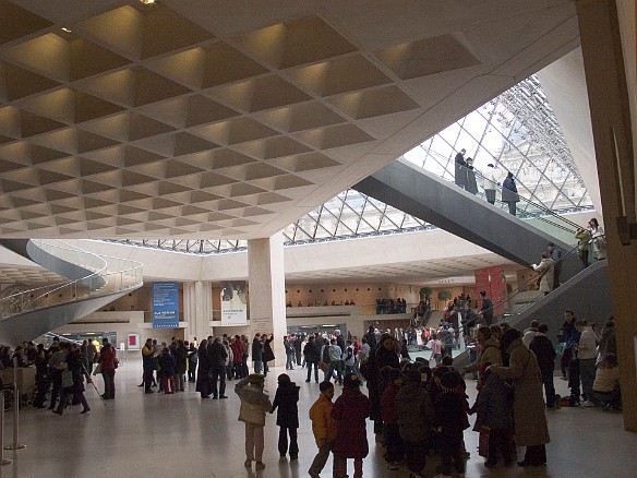 The entrance hall to the Louvre, under the glass pyramid Jan 27, 2005 5:57 AM : Paris