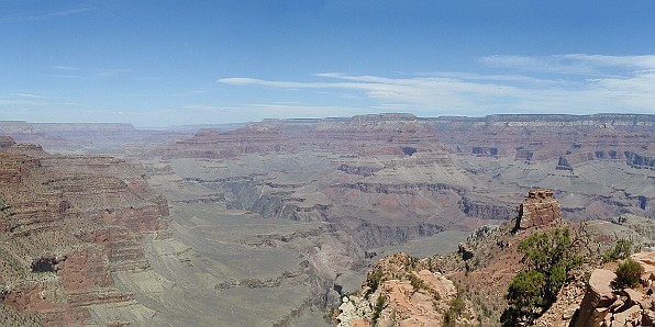 GrandCanyon2002-003 We didn't have a huge supply of water and the temperature increased by 20° once we got below the rim, so we made it as far as the appropriately named Ooh Aah...