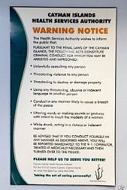 GrandCayman2012-011-1 My favorite part was the sign posted in all the waiting rooms and clinics