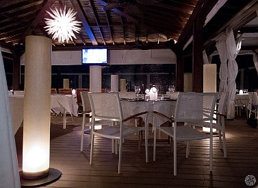 GrandCayman2012-015 Everything is in white at Osetra Bay, including the waitstaff all in white billowy uniforms. I think they were trying to go for South Beach Miami chic, but the...