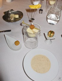 GrandCayman2012-017 Get a load of the amuse bouche! A hodge podge collection of completely unrelated items, all well executed, but not very harmonious together. The killer was the...