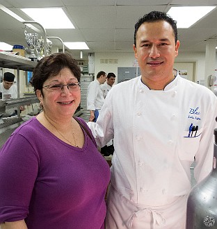 Max and Luis Lujan, the executive chef at Blue Jan 18, 2013 12:05 PM : Grand Cayman, Luis Lujan, Maxine Klein