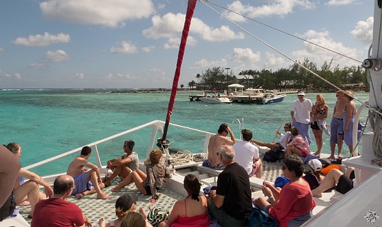 We arrive at Rum Point aboard the Red Sail catamaran Jan 19, 2013 11:02 AM : Grand Cayman