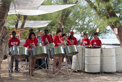 CaymanCookout2013Day2-039 A steel pan band of local students provided beachside music