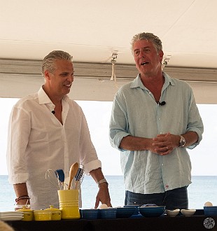 CaymanCookout2013Day2-046 After returning from Rum Point back to the Ritz, we barely had time to relax before Eric and Tony started their comedy schtick on the beach
