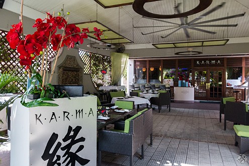 GrandCayman2014-005 Karma is an Asian fusion spot with a nice outdoor patio that had also come highly recommended by locals. We were next door at Diver's Supply one afternoon, so...