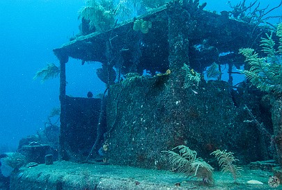 GrandCayman2015-DivingDay1-DocPoulson-038 The wheelhouse of the Doc Poulson