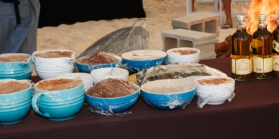 GrandCayman2016-014 The ingredients for the lobster and lionfish fideuà are set to go