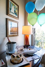 Max had birthday champagne, cake, chocolates, and balloons waiting for me in the room. I think I'll keep her... Jan 12, 2017 2:13 PM